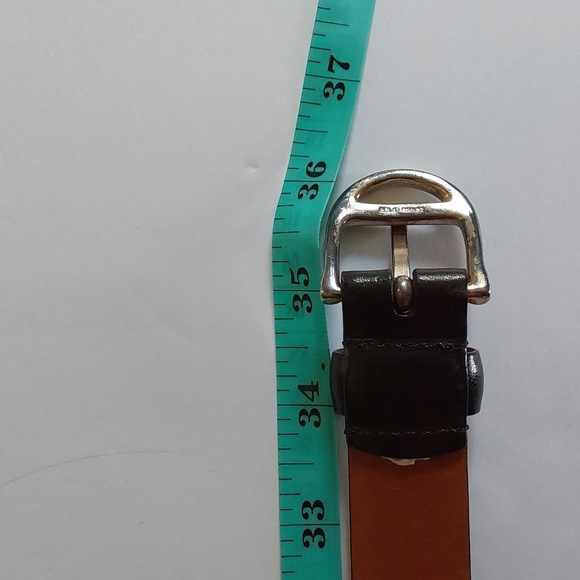 Lauren Ralph Lauren Womens Gray/ Brown Leather Belt Silver Buckle Sz.M main image 8